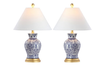 Xia 21" Ceramic/Iron Classic Modern LED Table Lamp - JONATHAN Y